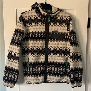Patagonia Women’s Synchilla Full Zip Hooded Fleece Jacket Nordic pattern